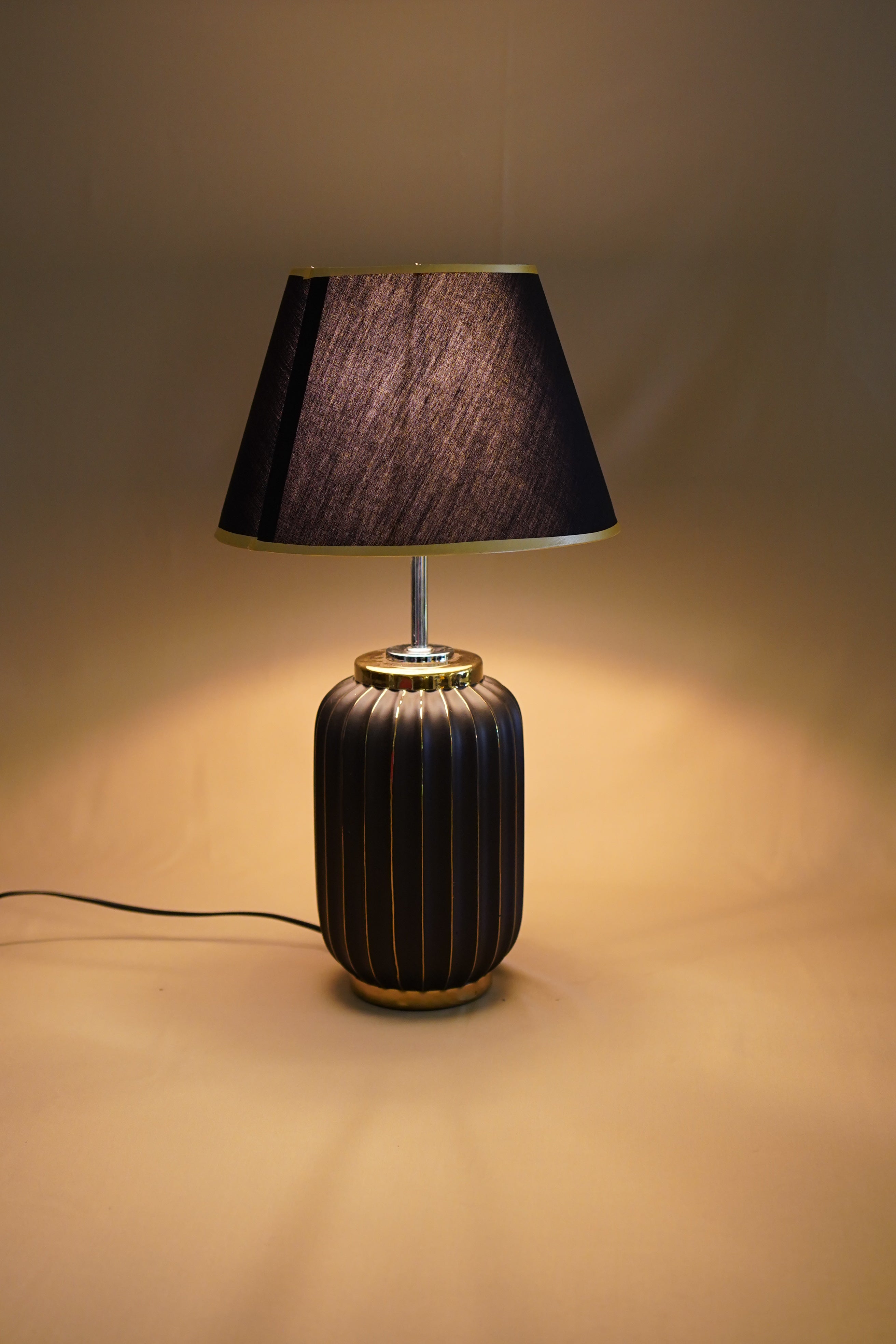 Luna Ribbed Ceramic Table Lamp