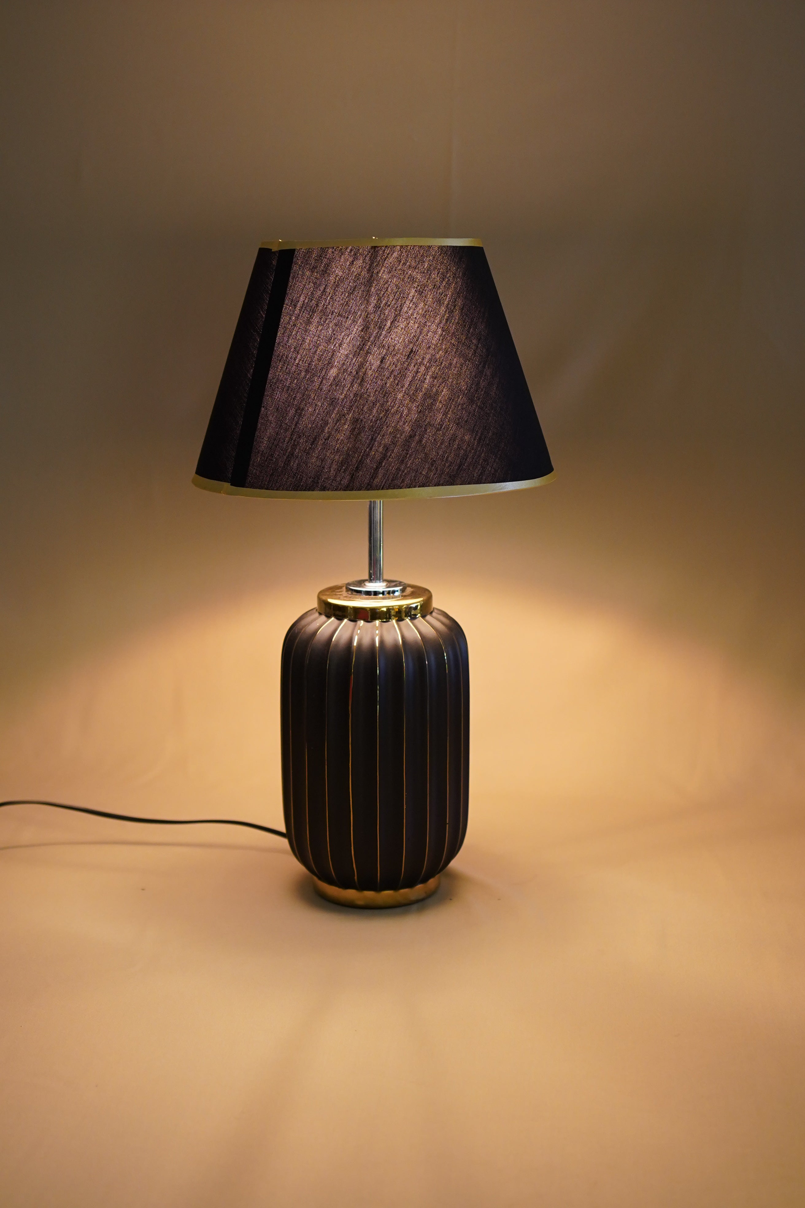 Luna Ribbed Ceramic Table Lamp
