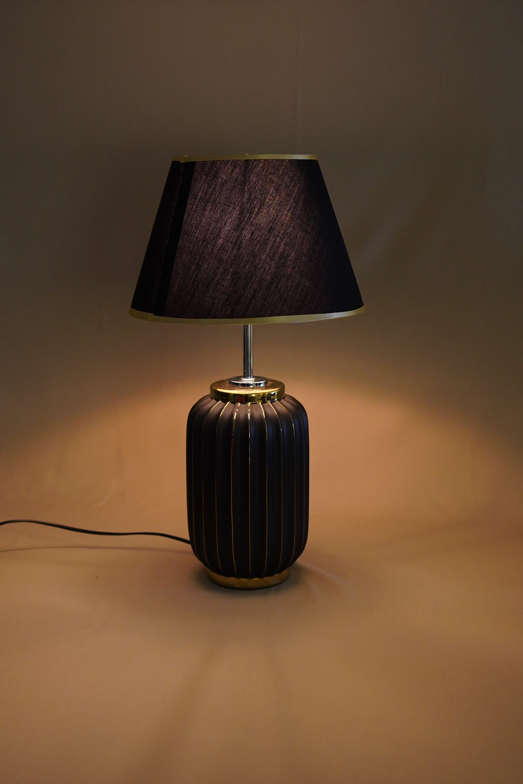 Luna Ribbed Ceramic Table Lamp