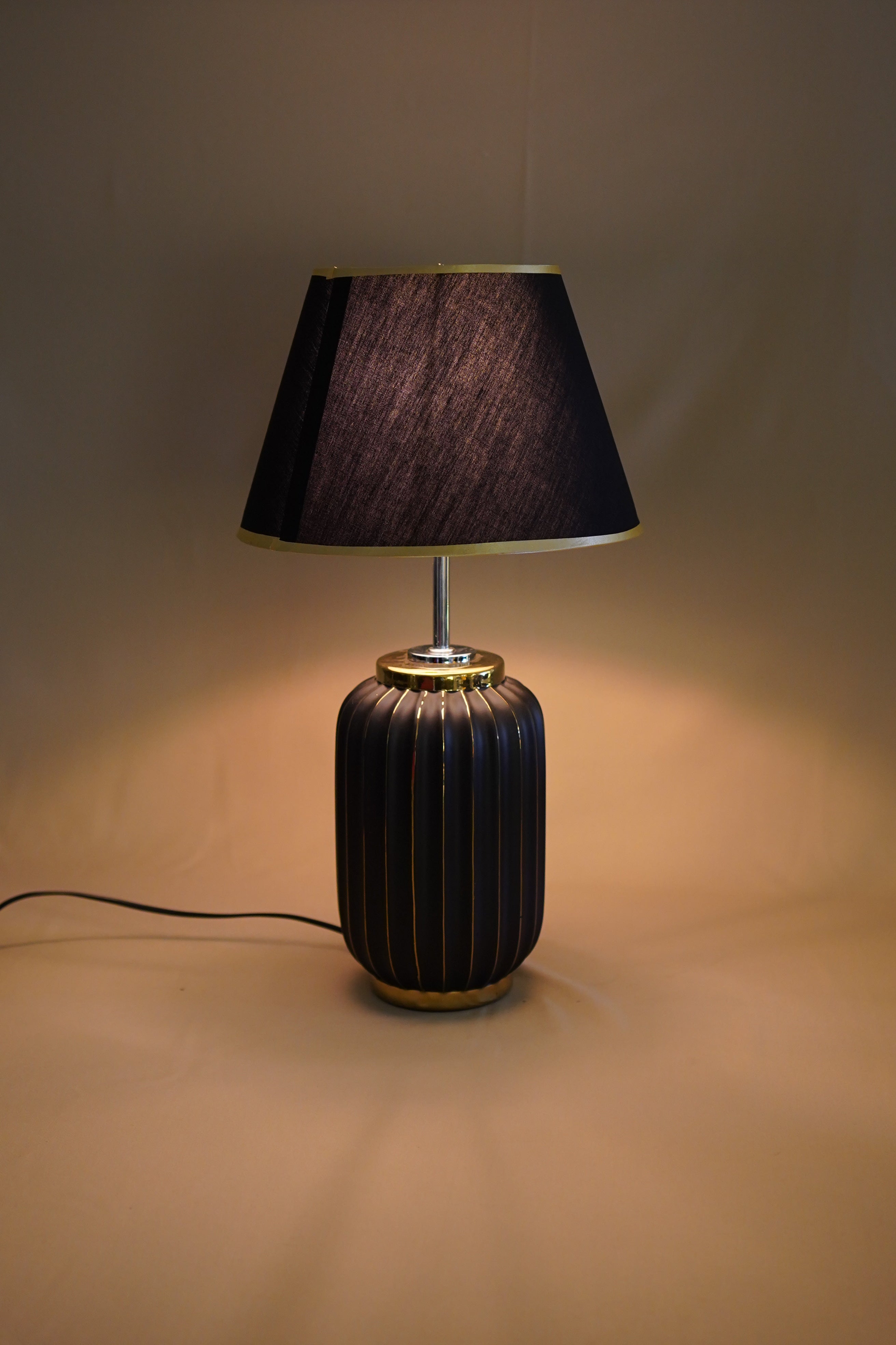 Luna Ribbed Ceramic Table Lamp