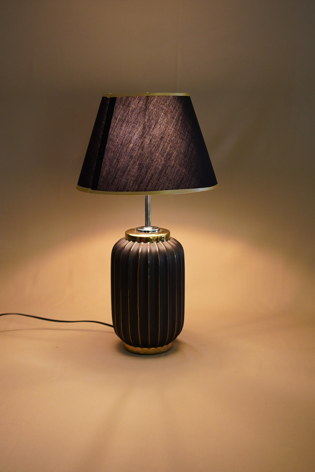 Luna Ribbed Ceramic Table Lamp