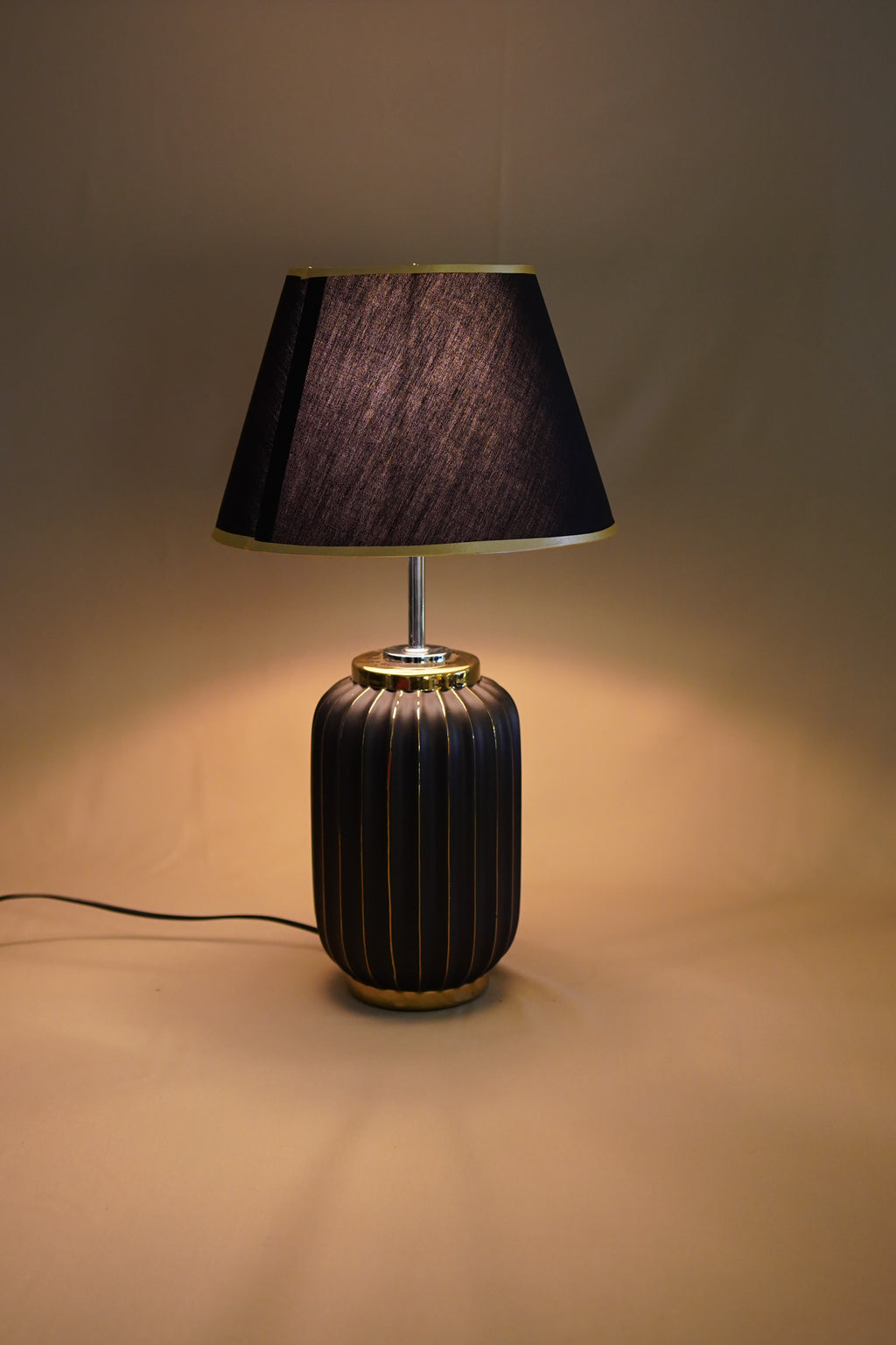 Luna Ribbed Ceramic Table Lamp