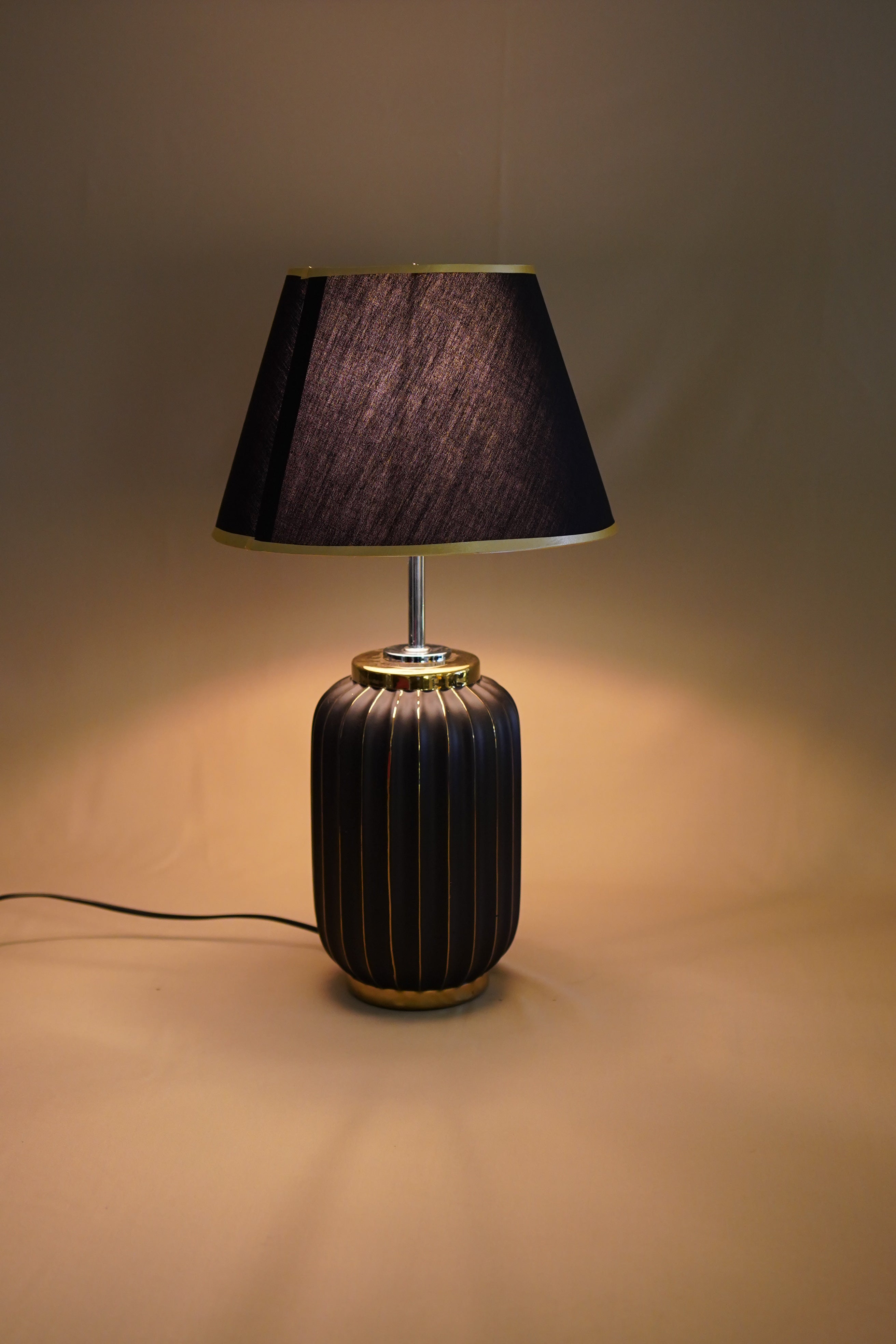 Luna Ribbed Ceramic Table Lamp