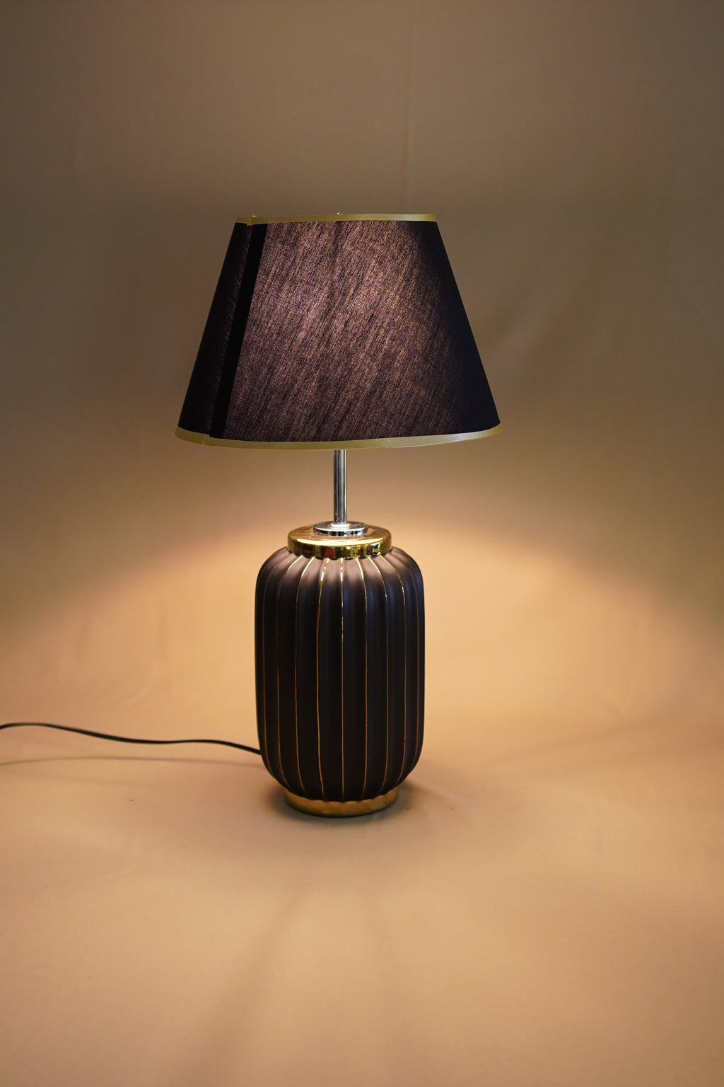 Luna Ribbed Ceramic Table Lamp