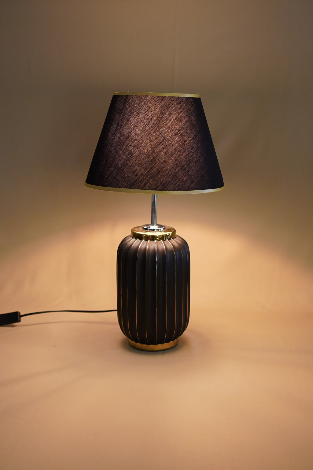 Luna Ribbed Ceramic Table Lamp