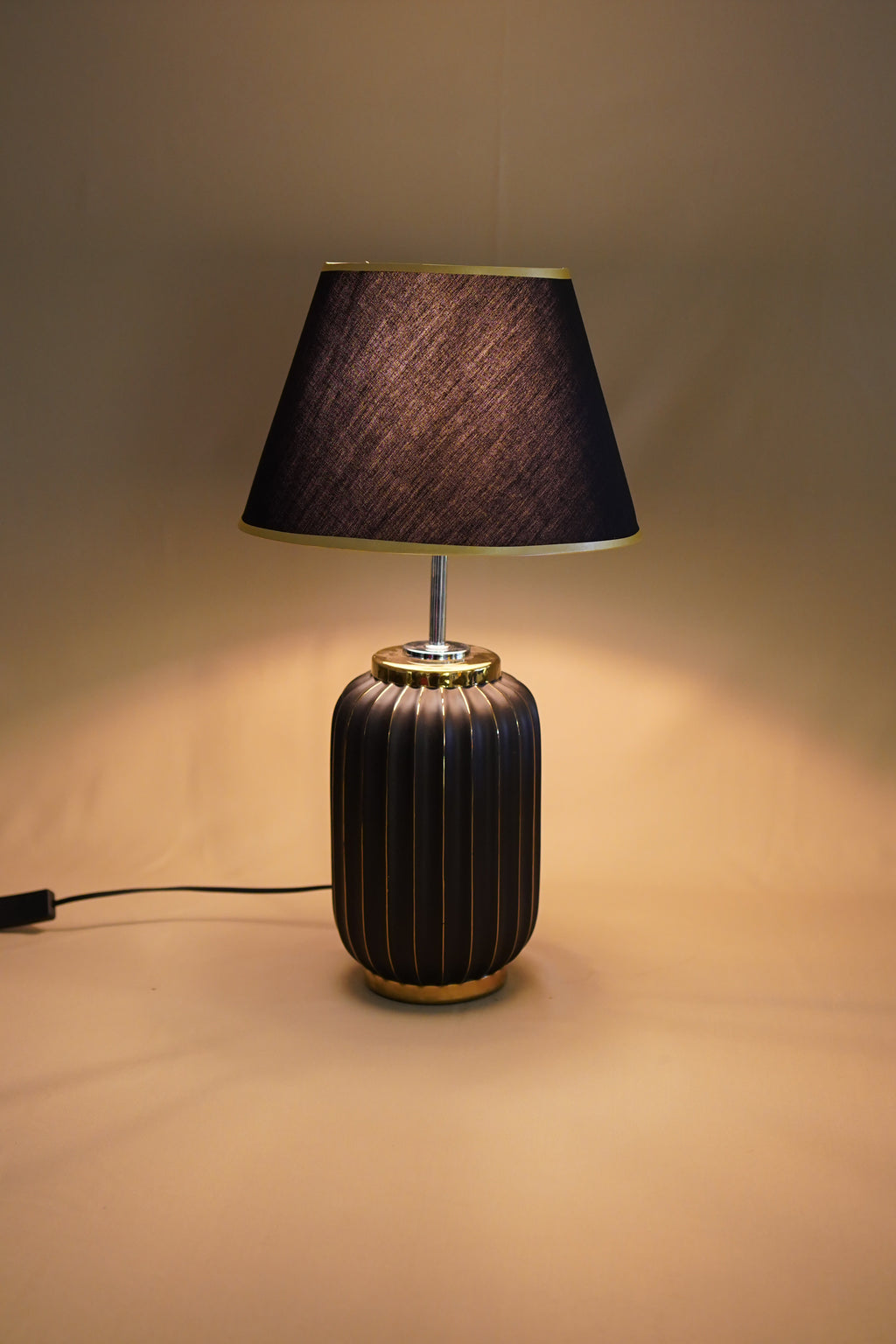 Luna Ribbed Ceramic Table Lamp
