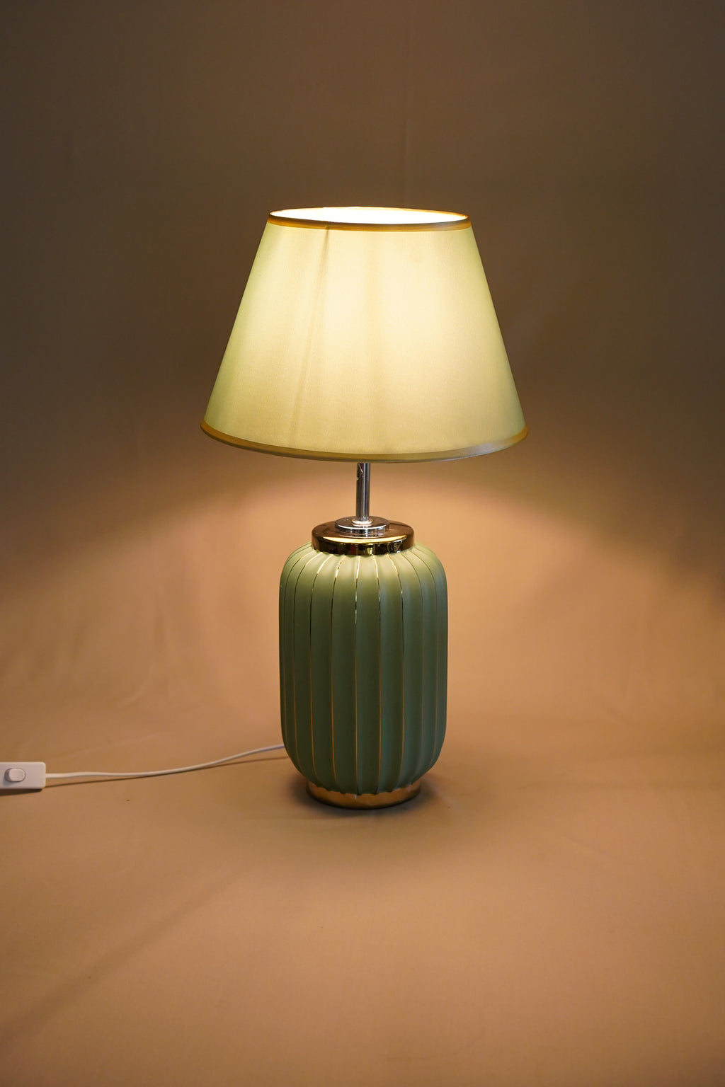 Luna Ribbed Ceramic Table Lamp