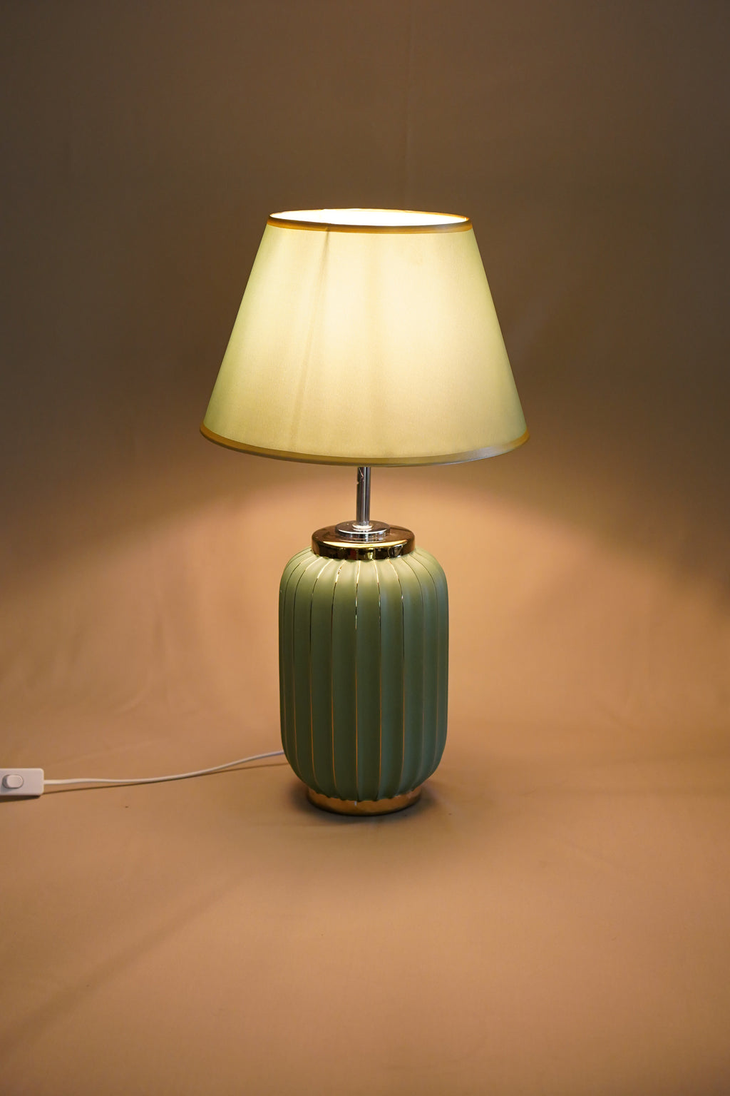 Luna Ribbed Ceramic Table Lamp
