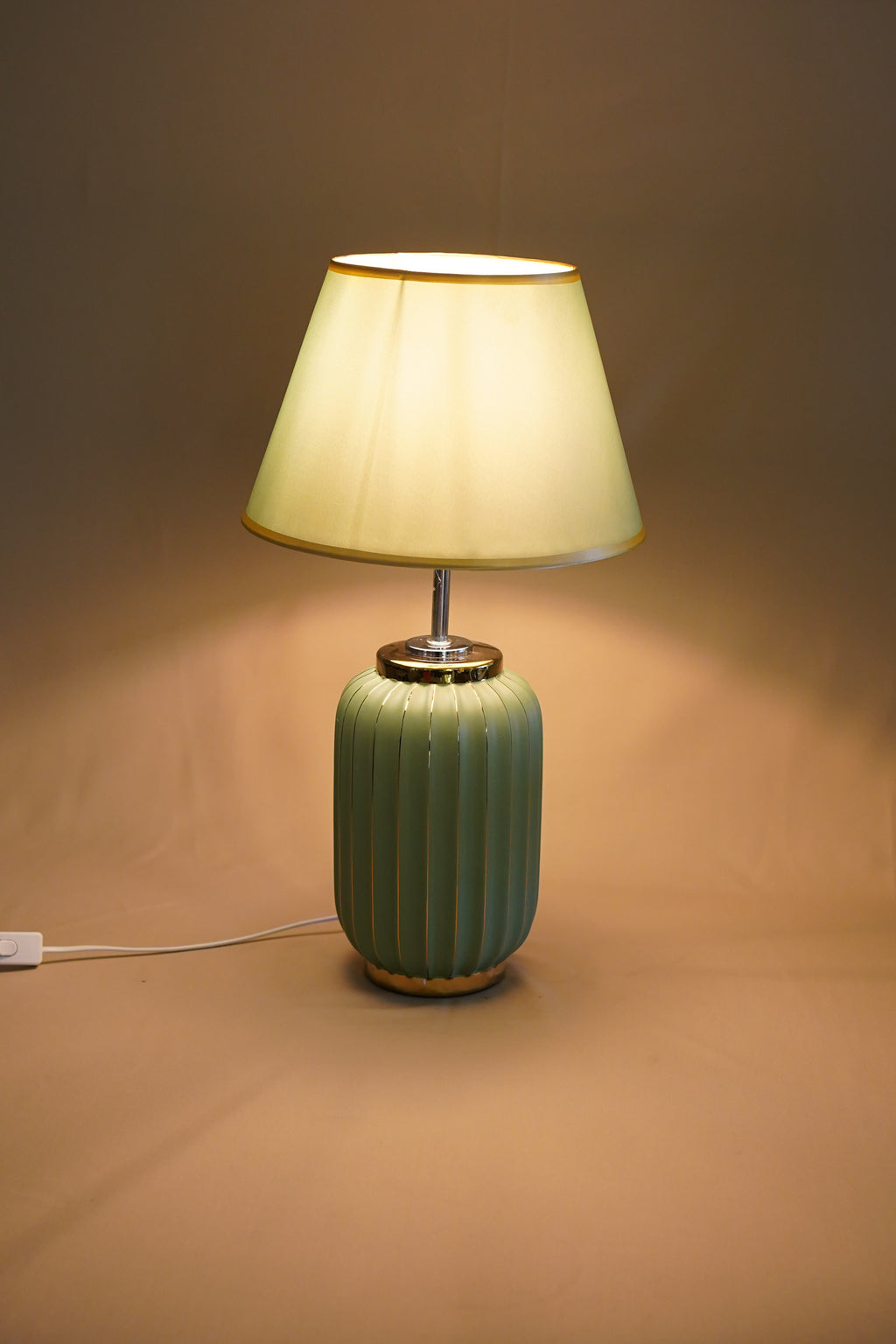 Luna Ribbed Ceramic Table Lamp