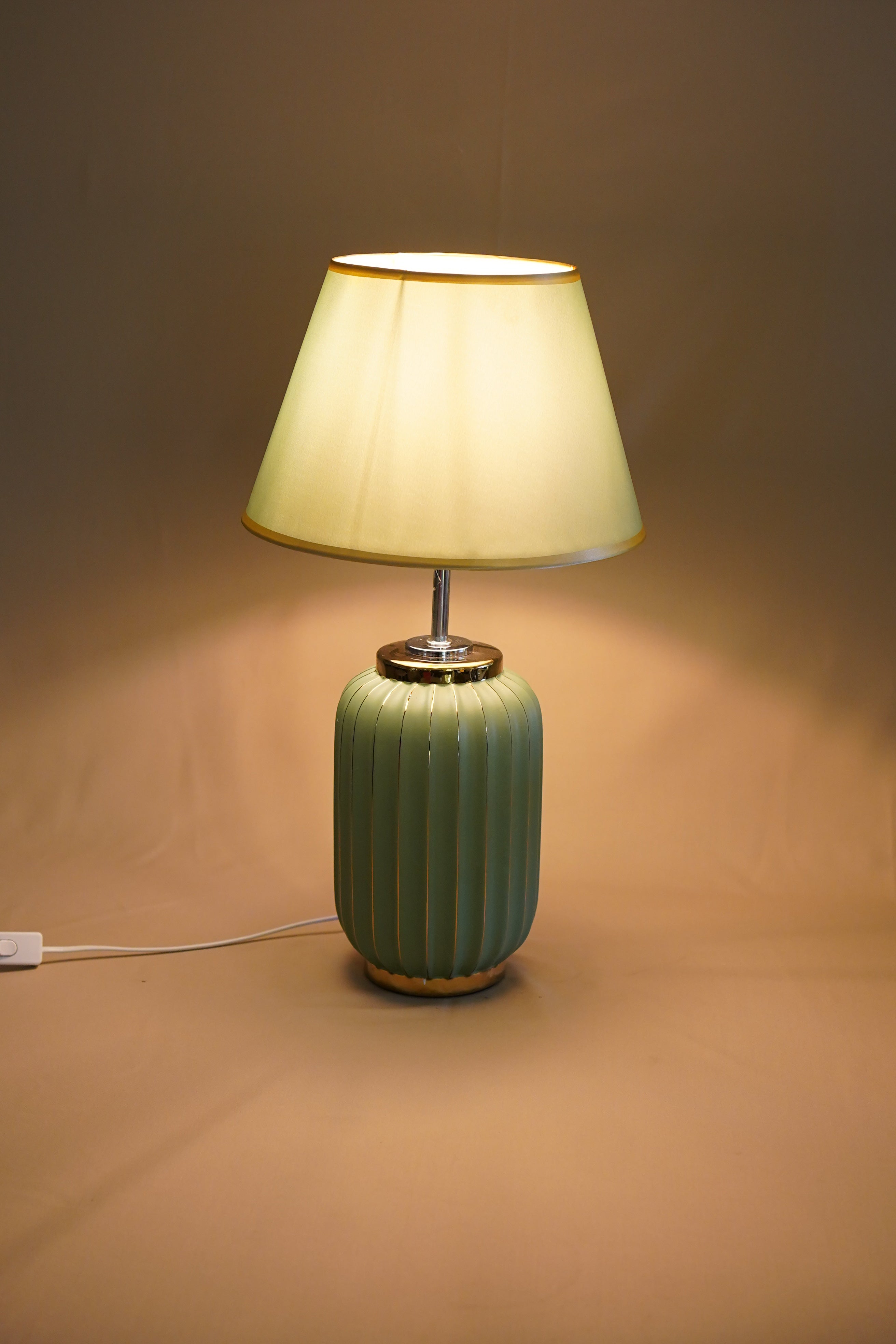 Luna Ribbed Ceramic Table Lamp