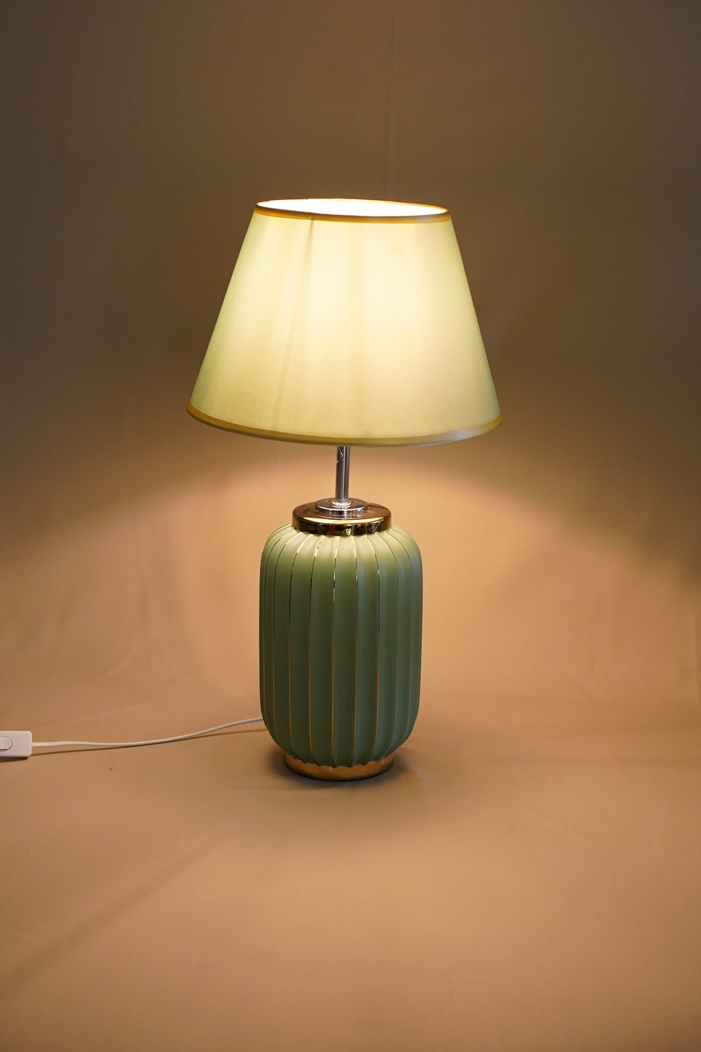 Luna Ribbed Ceramic Table Lamp