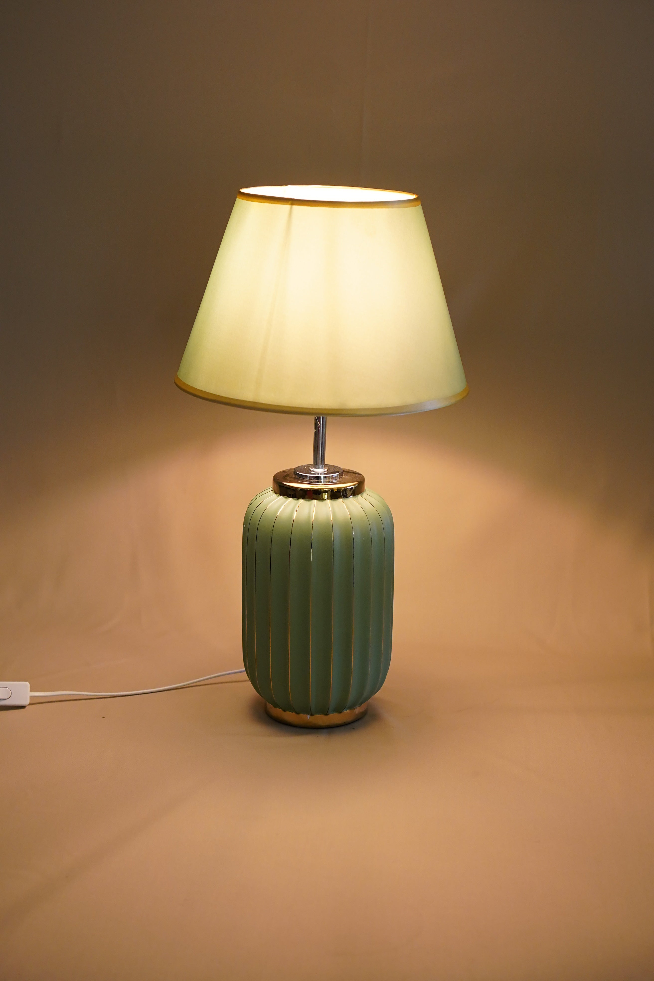 Luna Ribbed Ceramic Table Lamp