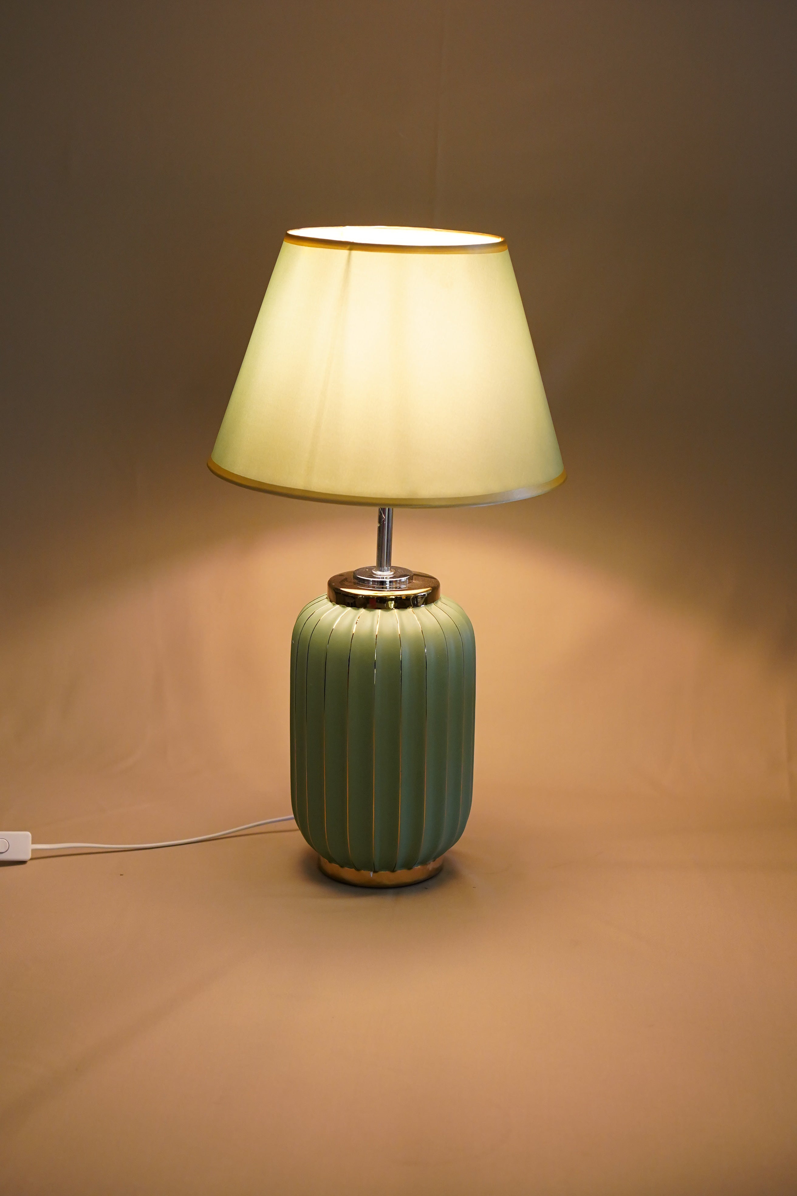 Luna Ribbed Ceramic Table Lamp