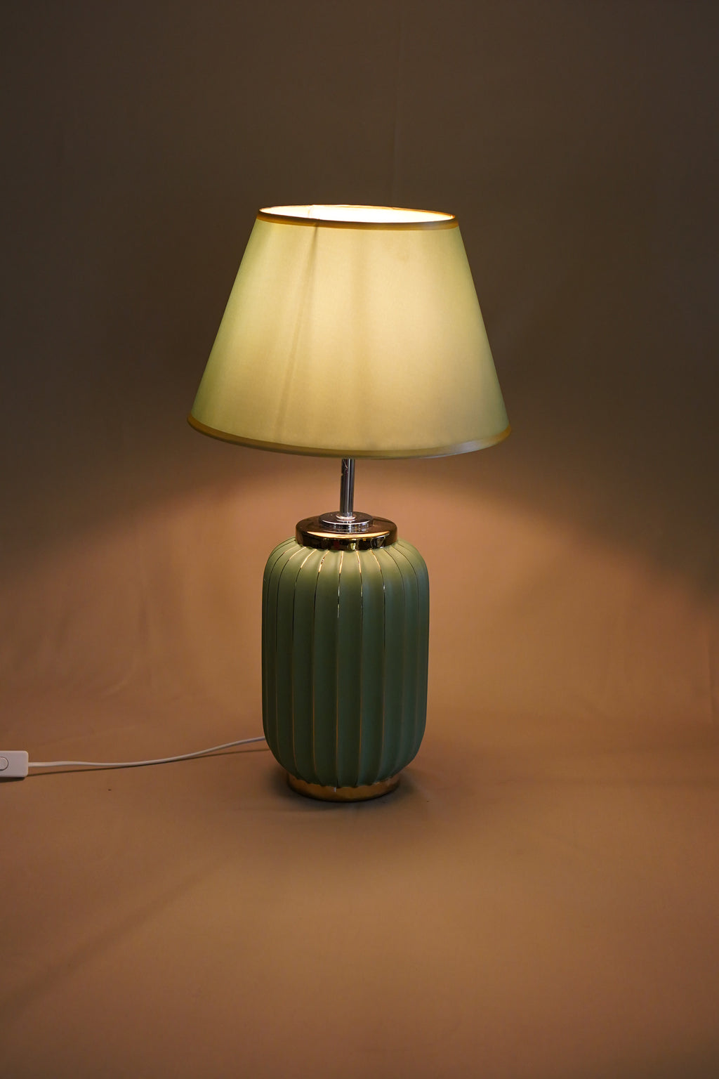 Luna Ribbed Ceramic Table Lamp
