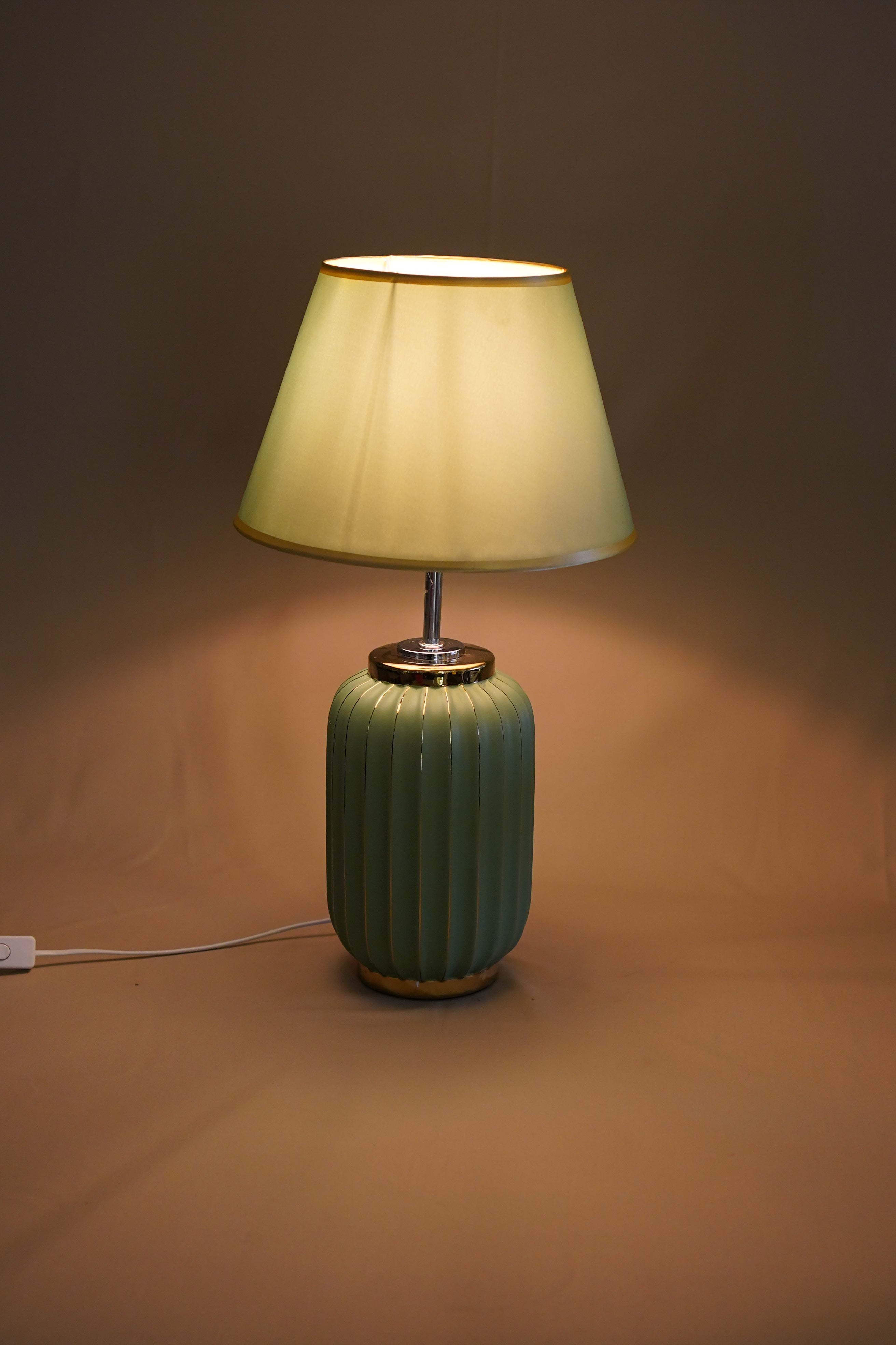 Luna Ribbed Ceramic Table Lamp