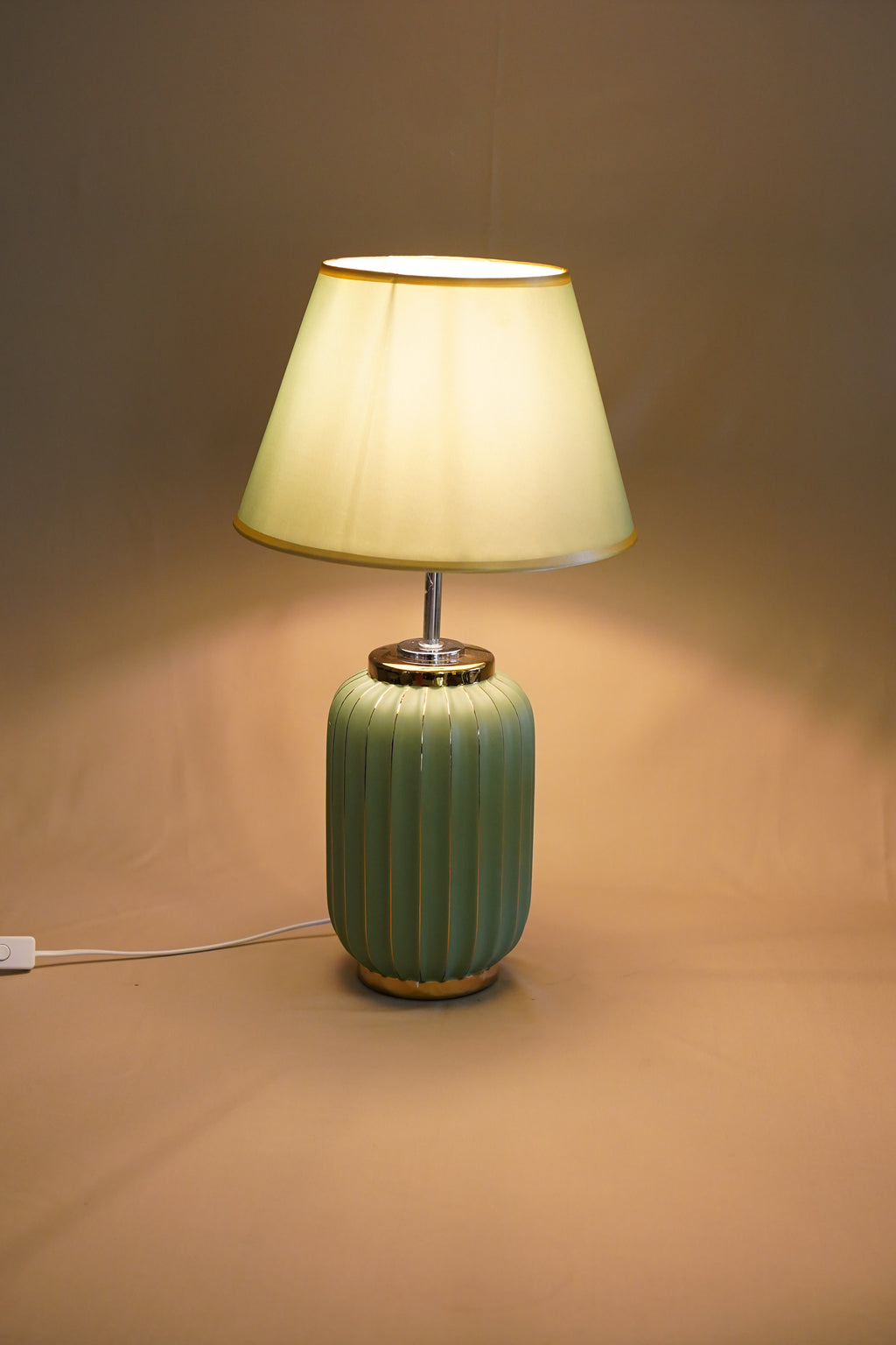 Luna Ribbed Ceramic Table Lamp