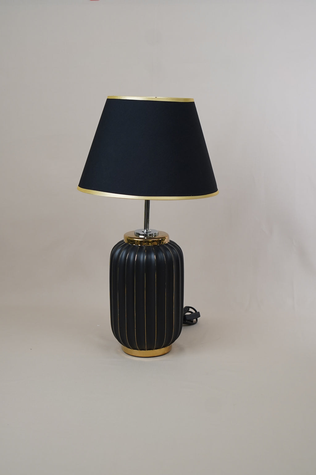 Luna Ribbed Ceramic Table Lamp