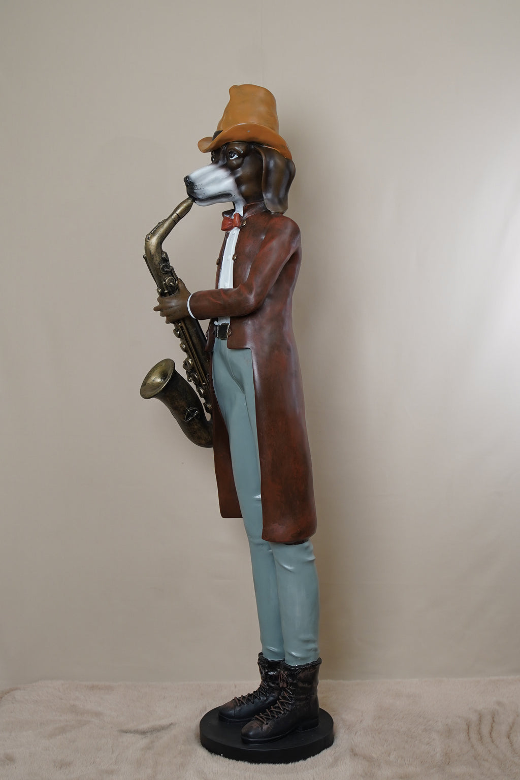 Dog Saxophonist Sculpture