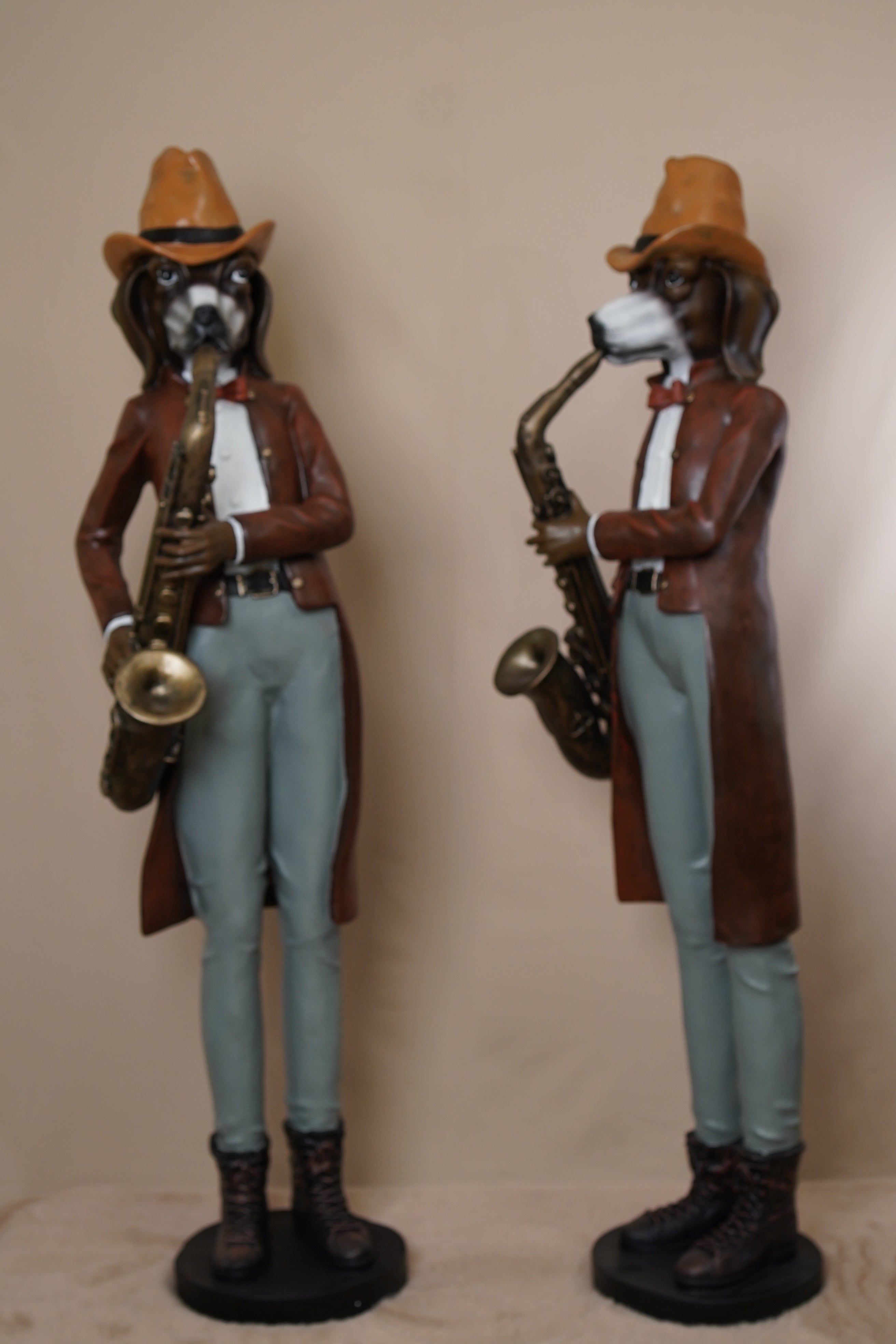 Dog Saxophonist Sculpture