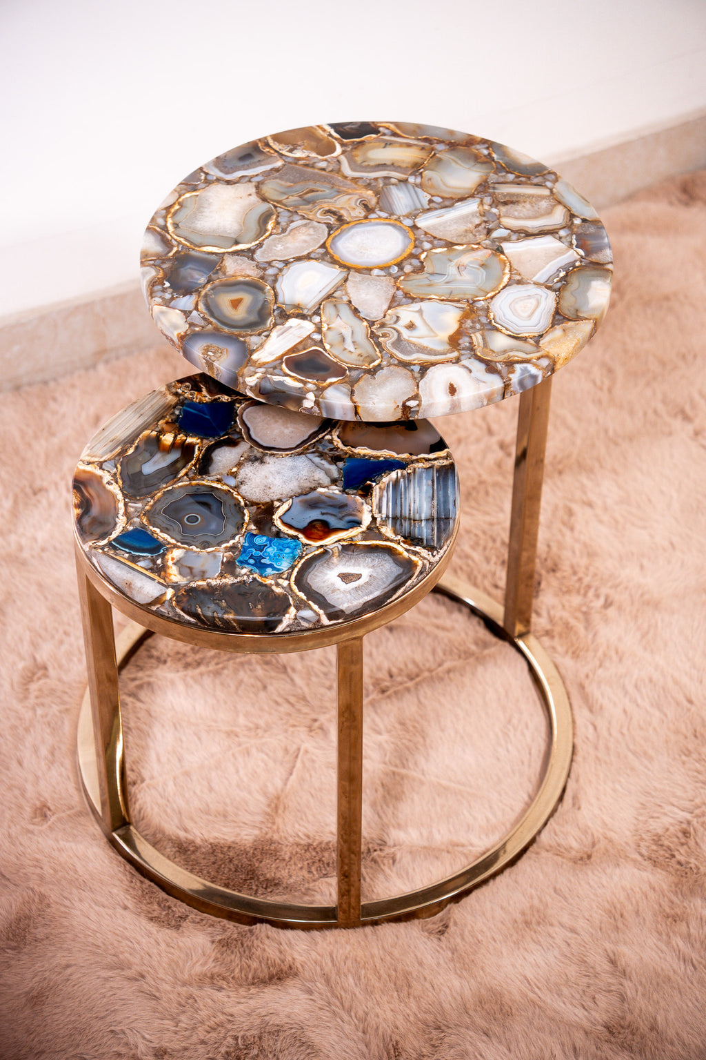 Aurelia Agate Nesting Side Tables