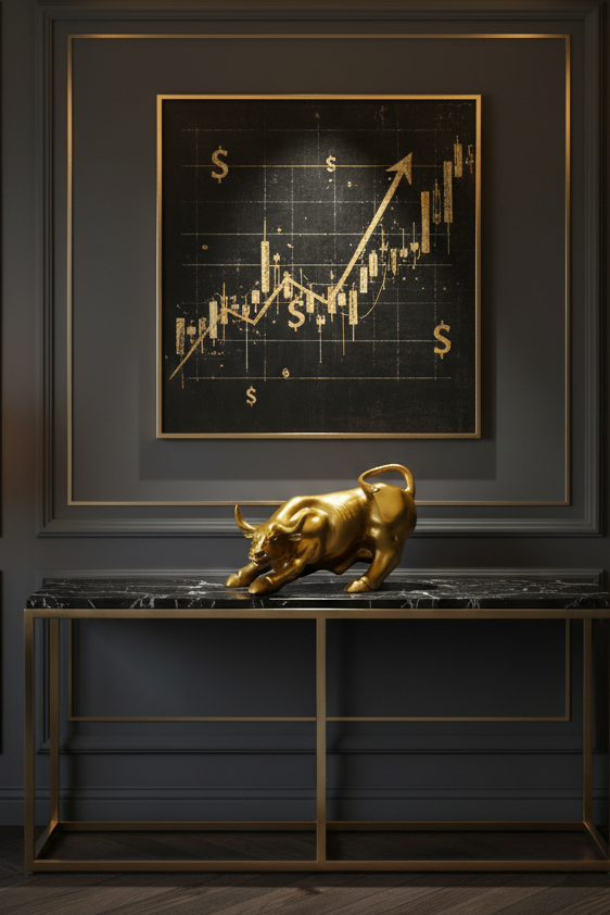 Golden Charging Bull