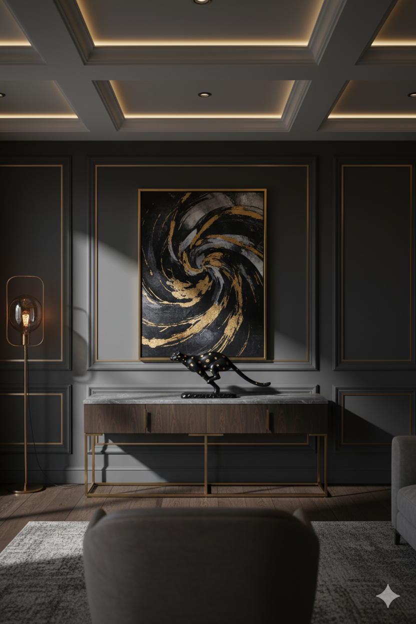 Decorative Black Panther Statue