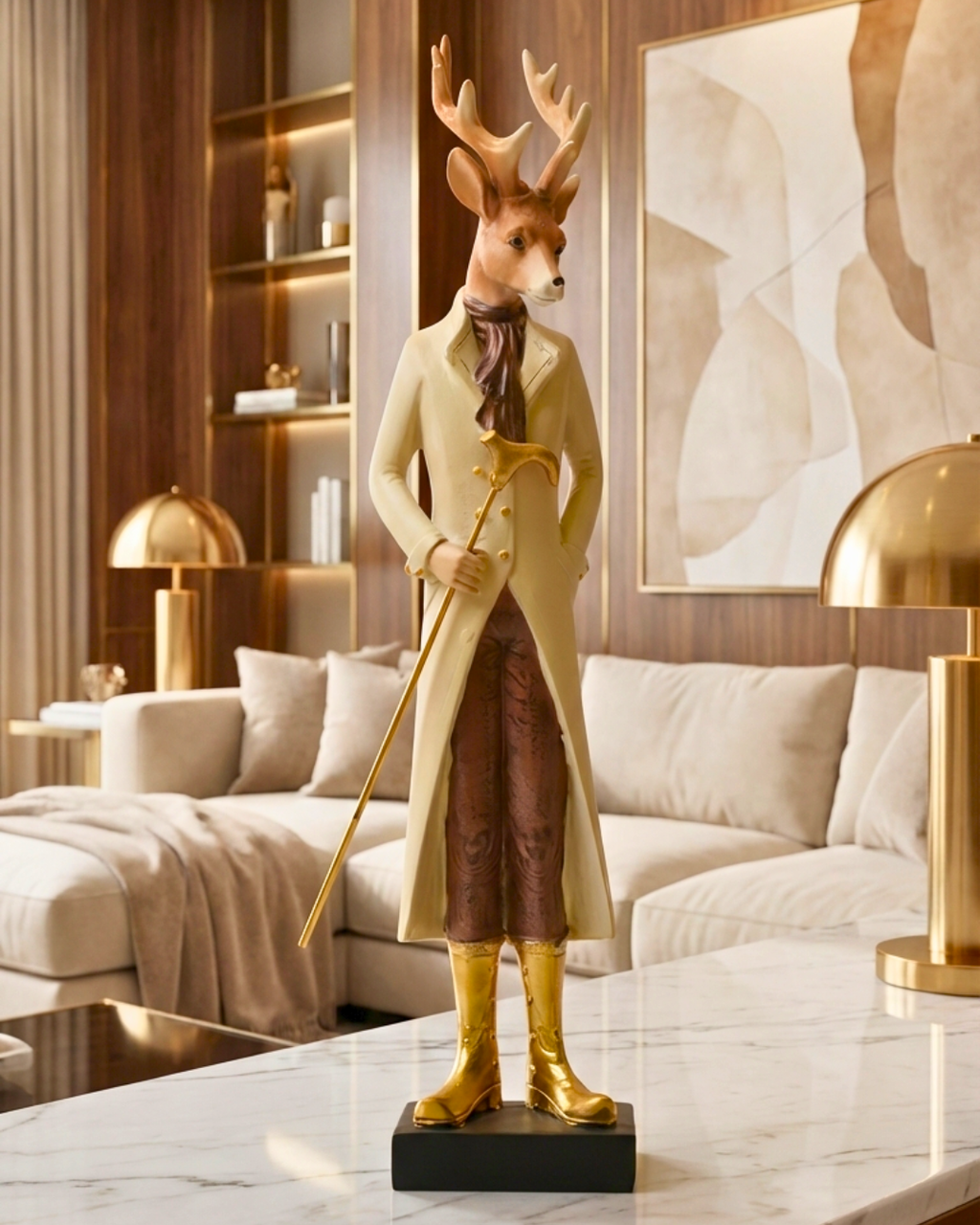 Clayre and Eef Decorative Figure Dapper Noble Deer Statuette