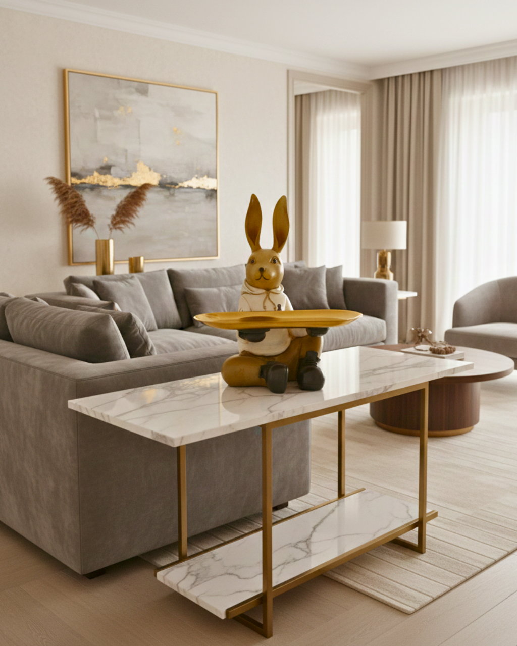 Modern Street Hare - Lucky Cool Rabbit Single Tray Figurine