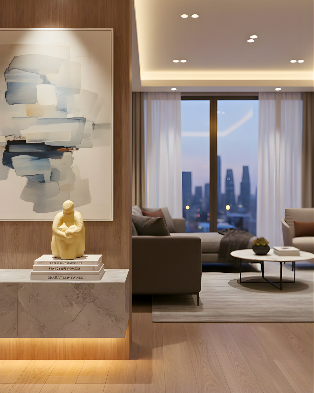 Abstract Seated Human Figurine