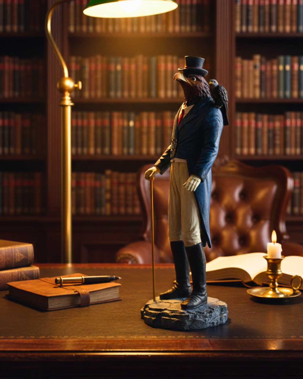 Noble Avian Statesman - Dapper Eagle Gentleman Figurine