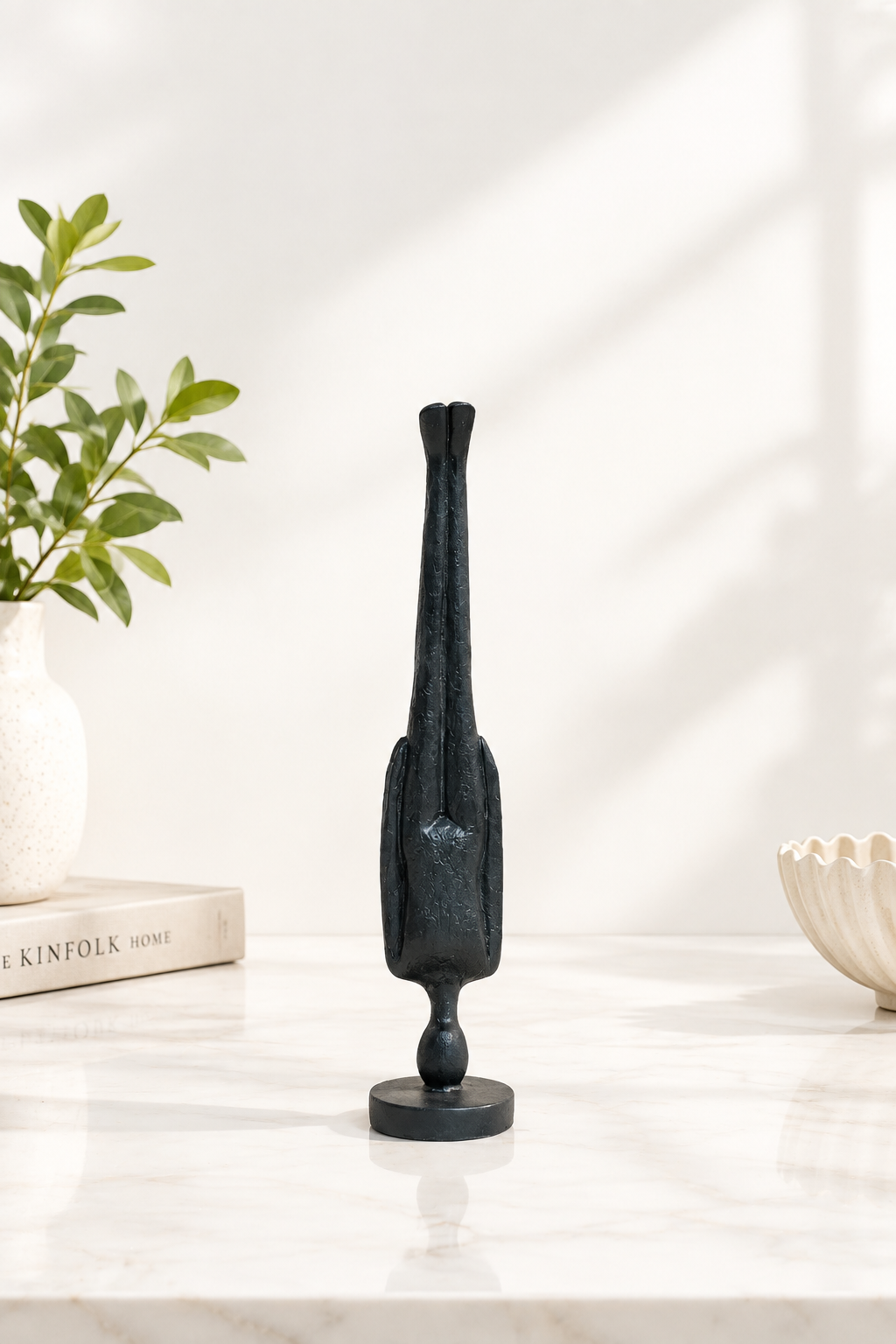 Nordic Minimalist Black Standing Figure