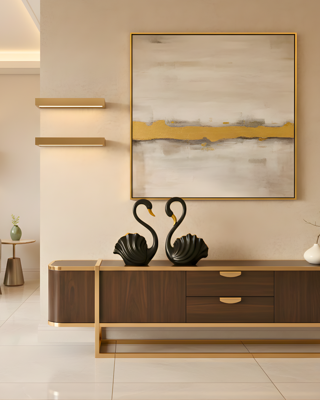 Graceful Lucky Swan Pair